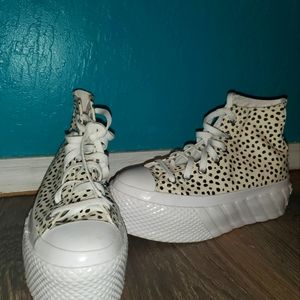 Platform Converse, 7.5, black & white